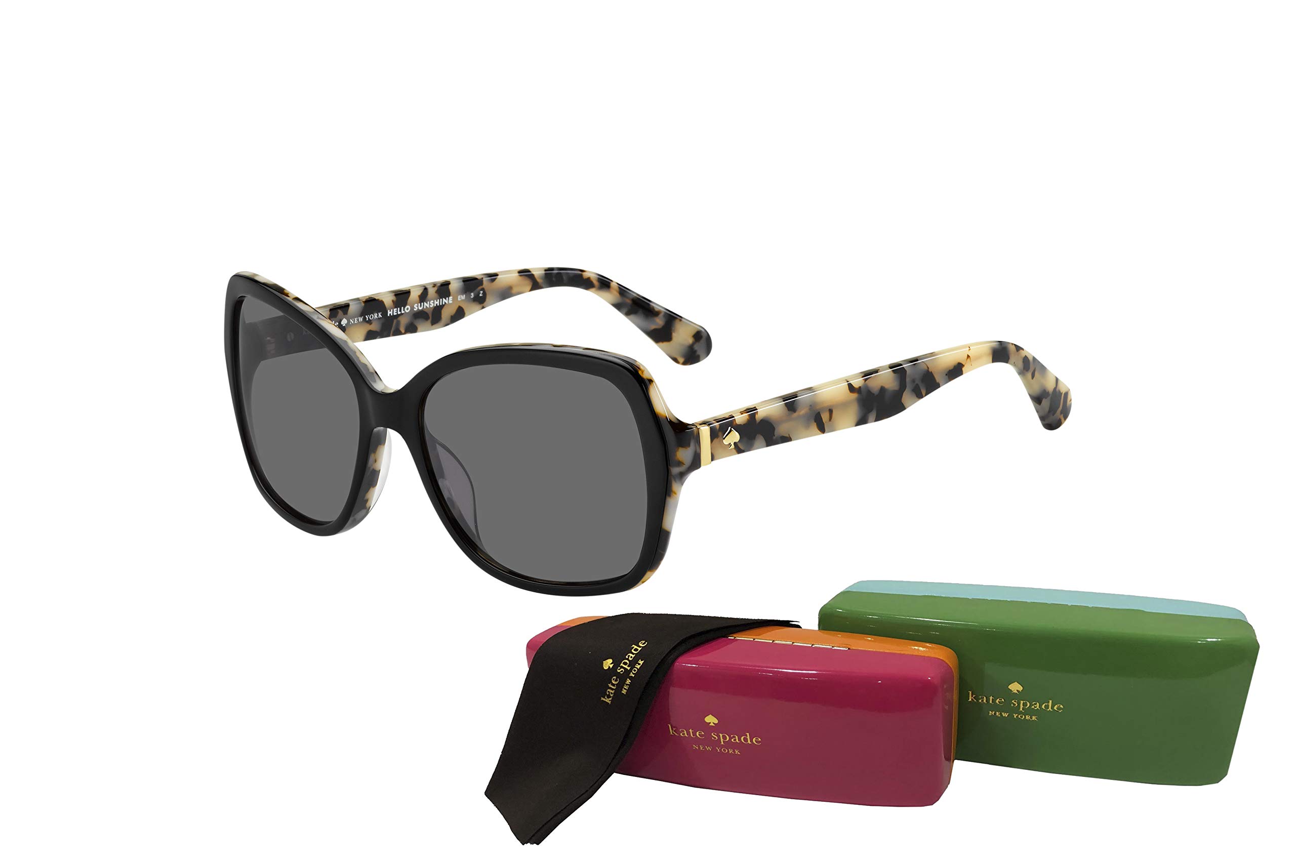 Kate Spade Karalyn/S 0WR7 56MM Black Havana / Gray Pola 