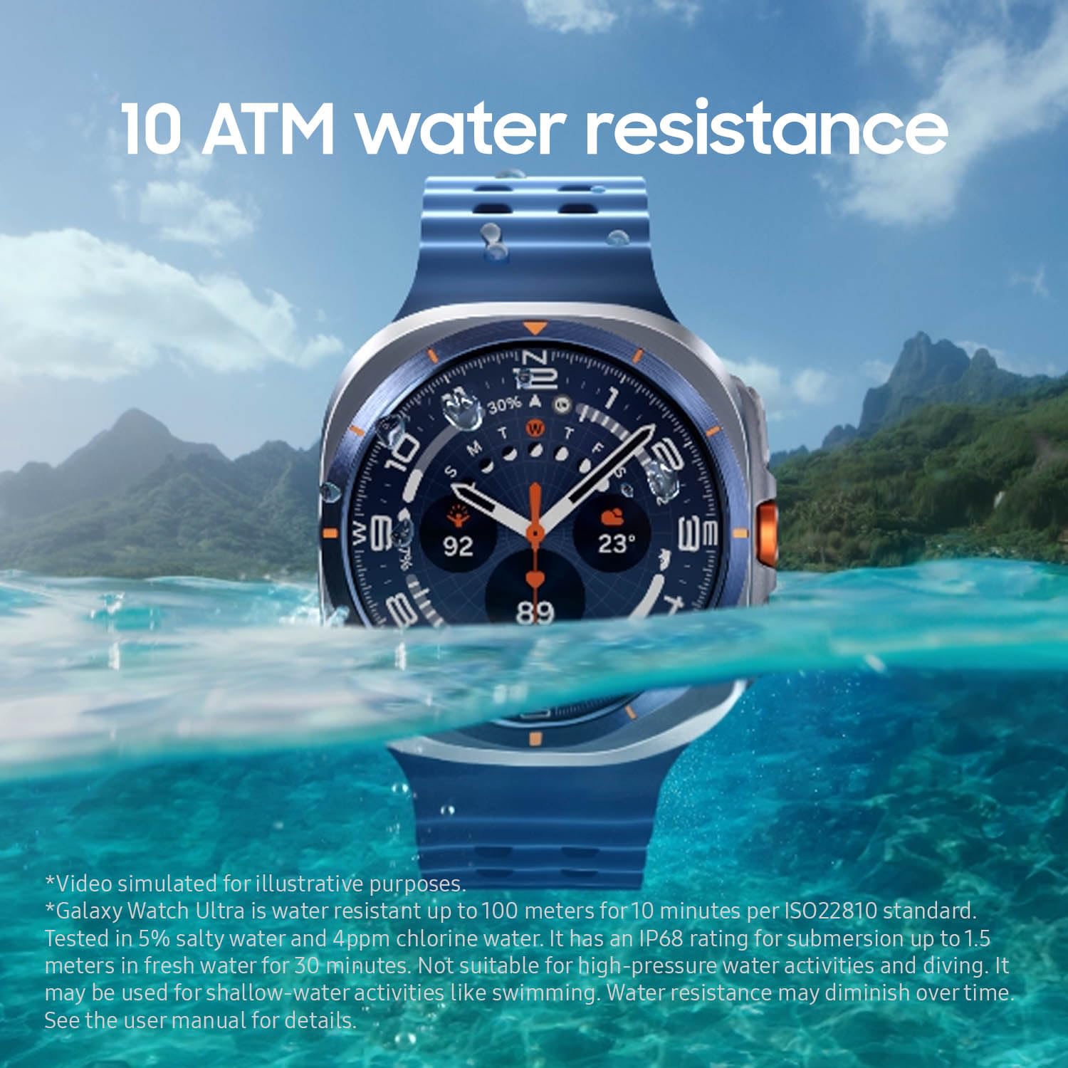 Samsung Galaxy Watch Ultra Smartwatch – Version 2025, 47 mm, Gris Titane, LTE (Version CAD) – Boîtier en Titane Durable, Design Coussin, Bouton Rapide, Surveillance de la santé alimentée par l'IA