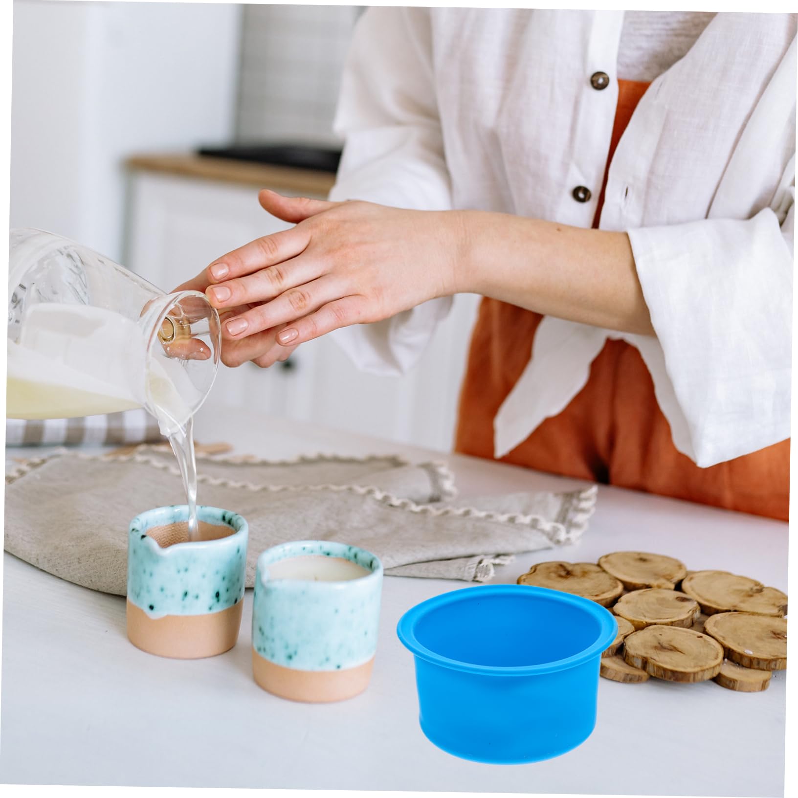 FRCOLOR 5pezzi Ciotola Silicone Per Fusione Della Cera Antiaderente e Facile Da Pulire Per Macchine Riscaldanti Per Cera Perfetta Per Uso Domestico e Saloni Di Bellezza