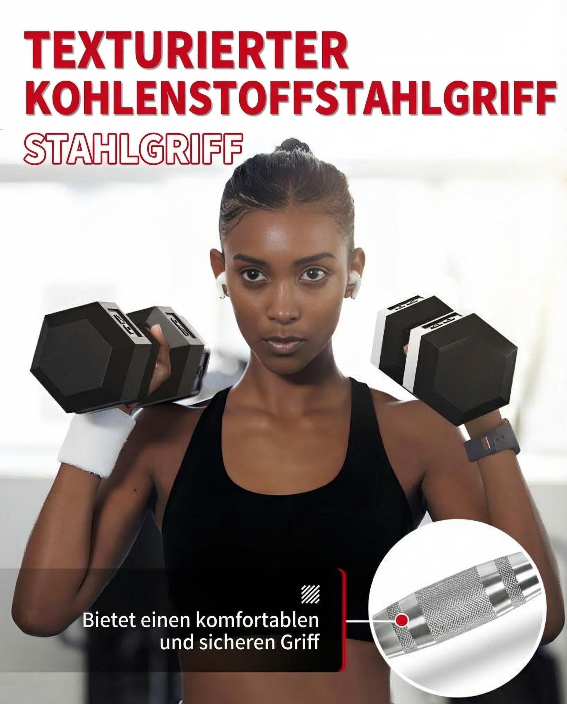 Hex Hantelset 25LB(11kg), 2 PCS, PVC-Beschichtete Trainings- Und Fitnesshanteln Mit Rutschfestem Griff, Rollfestes Gewichte Für Männer Und Frauen, Kurzhanteln Für Muskel- Und Krafttraining