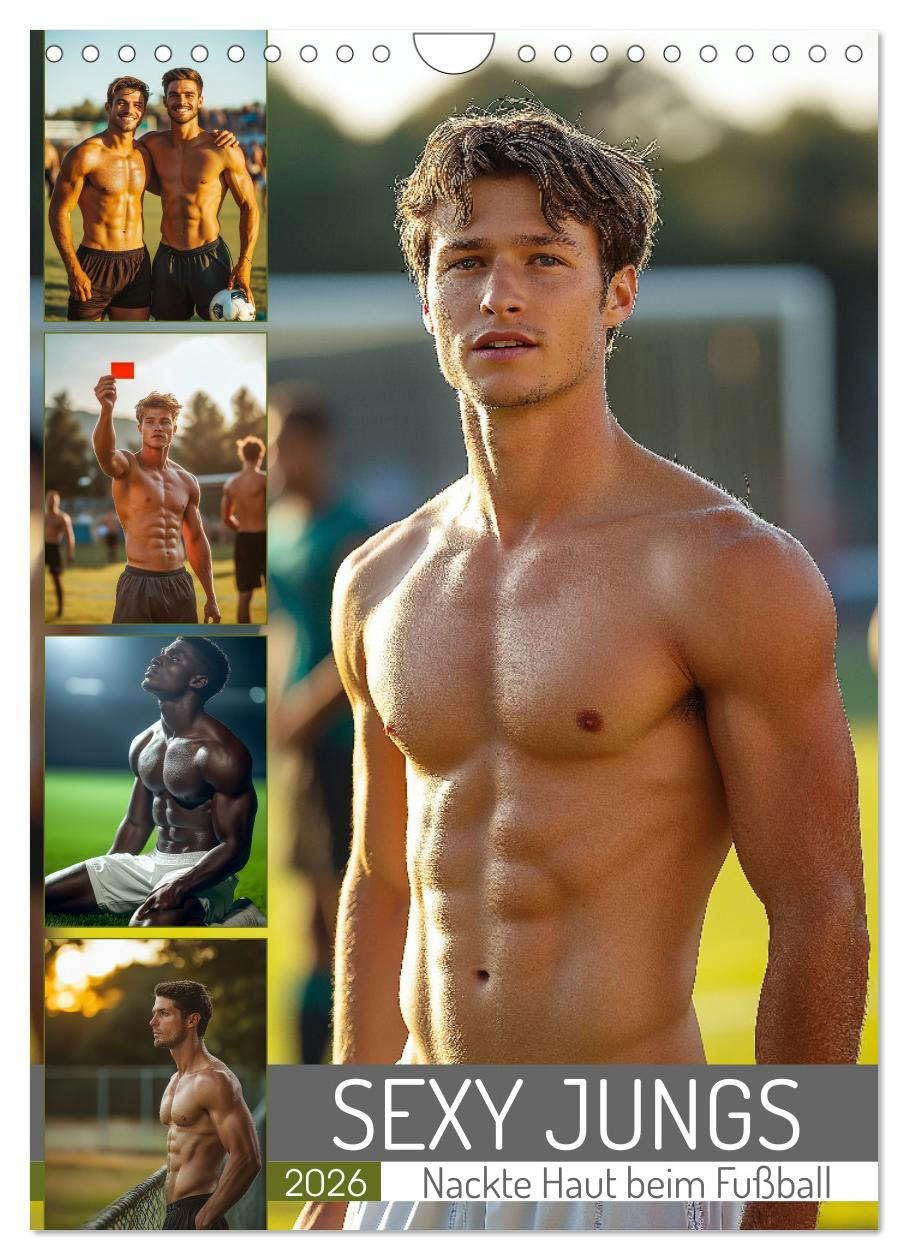 SEXY JUNGS - Naked skin during soccer UK-Version (Wall Calendar 2026 DIN A4 Portrait), CALVENDO 12 Month Wall Calendar โ image 1