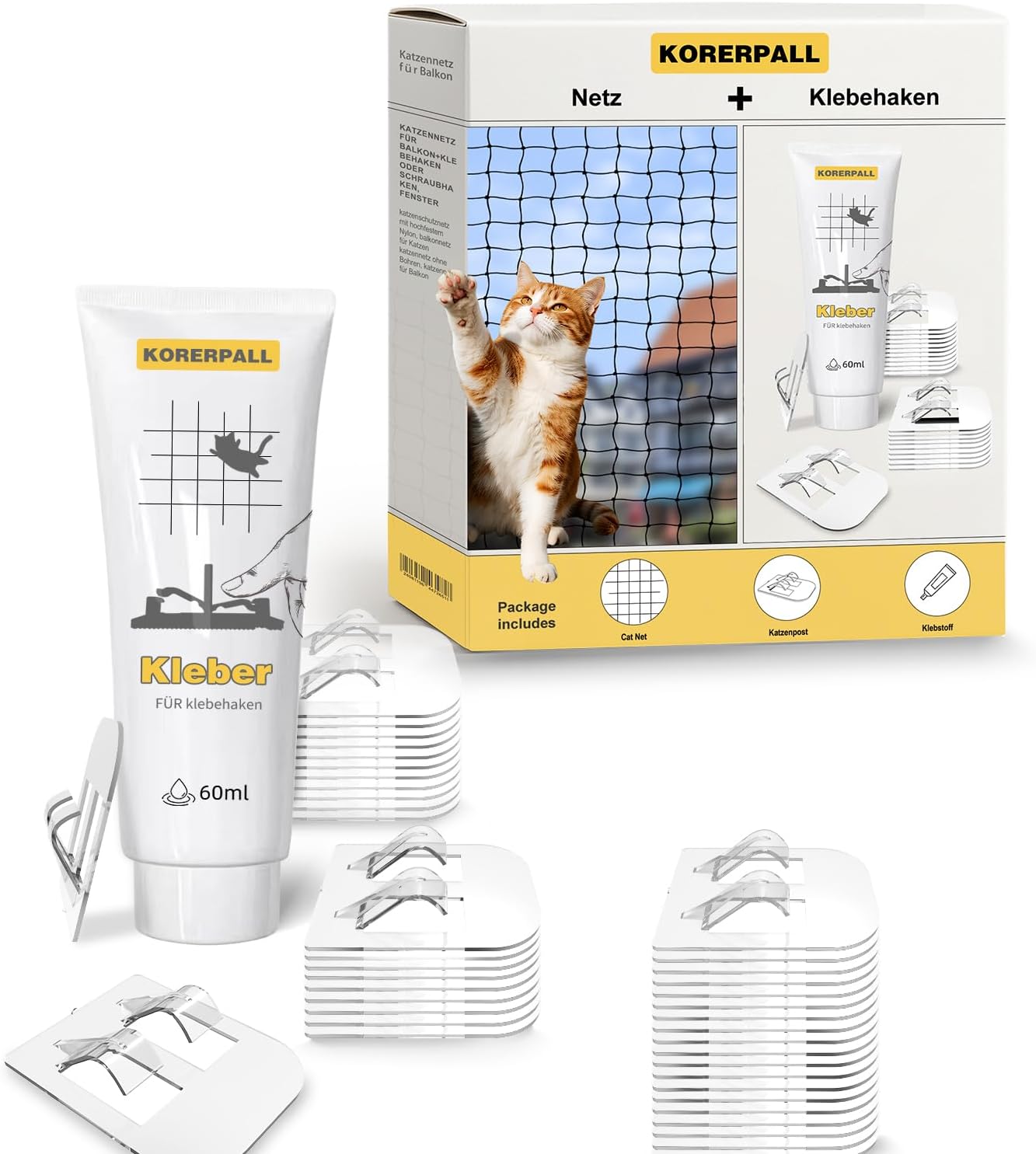 Cat Netting Includes Hook, 10x20Ft Balcony Netting Made of Thickened Steel Wire to Prevent Scratching and Chewing, Ideal for Catio Safety and Balcony Protection