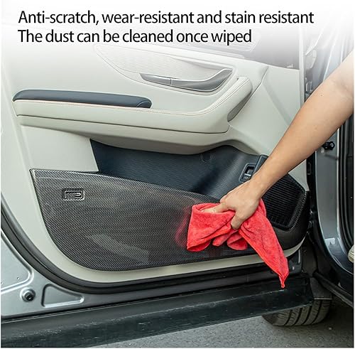 Miniatura 4 de Compatible con BYD Song Plus DM-i EV 2022-2023 Guantera de puerta de automóvil debajo de almohadilla anti patadas borde lateral ABS placa protectora