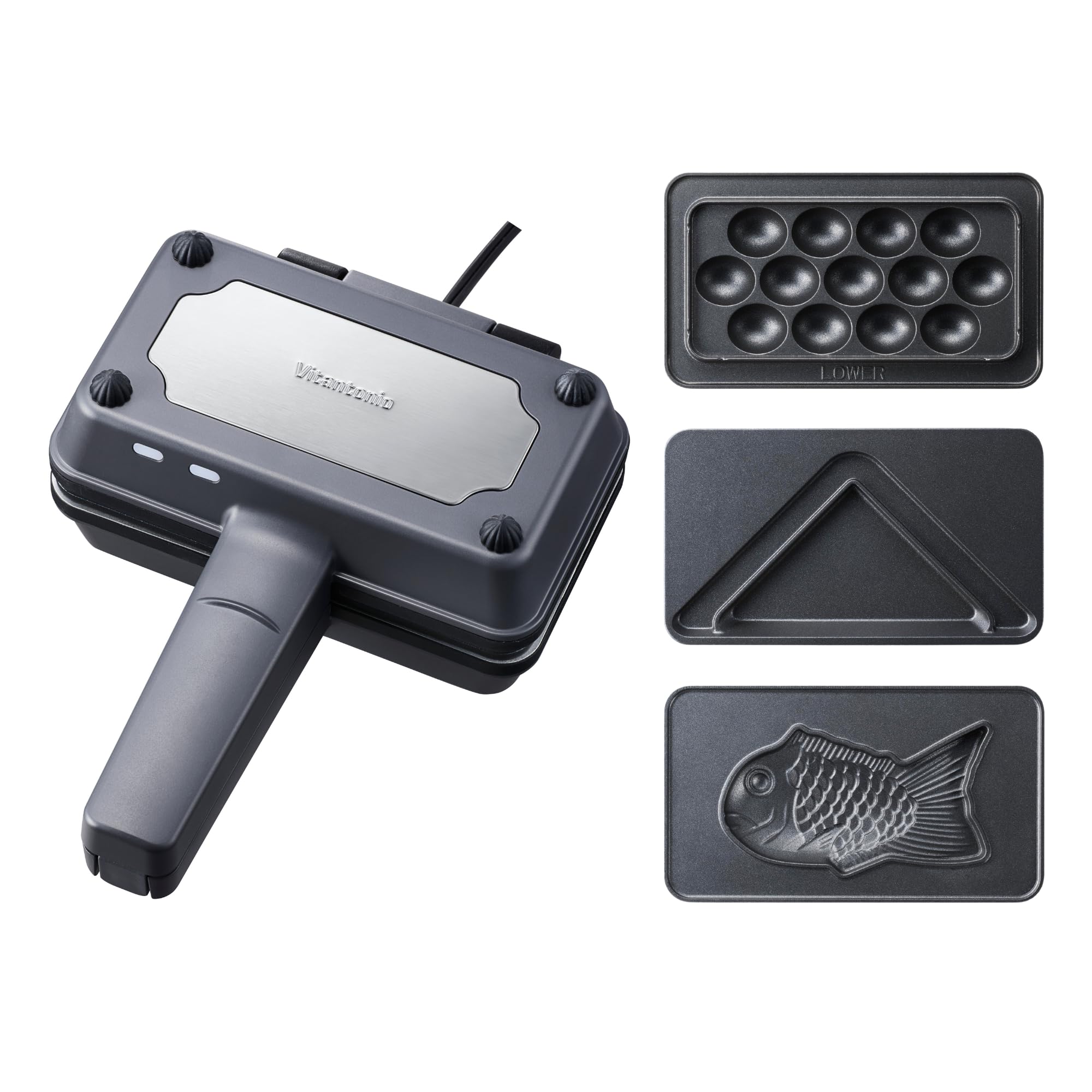 Vitantonio Egg Waffle & Hot Sandwich Baker Taiyaki Plate Set 800W VEH-10