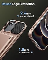 Vista 7 de Funda para iPhone 16e con Tarjetero y Cubierta de Lente de Cámara con Soporte, Protección contra Caídas de Grado Militar a Prueba de Golpes