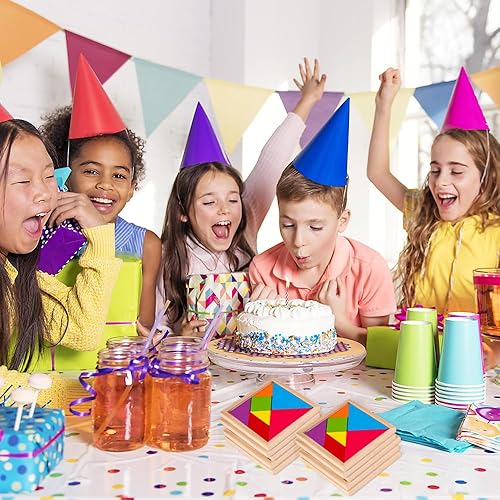 Miniatura 7 de ArtCreativity Rompecabezas de madera Tangram para niños (juego de 6) Tangrams de madera con 7 piezas de colores cada uno, divertido rompecabezas