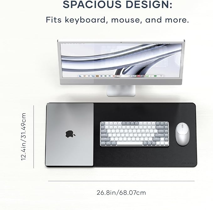 Satechi Alfombrilla de Escritorio de Cuero Vegano, Pad para Mouse Grande, Resistente a Rayaduras y Agua miniatura 3