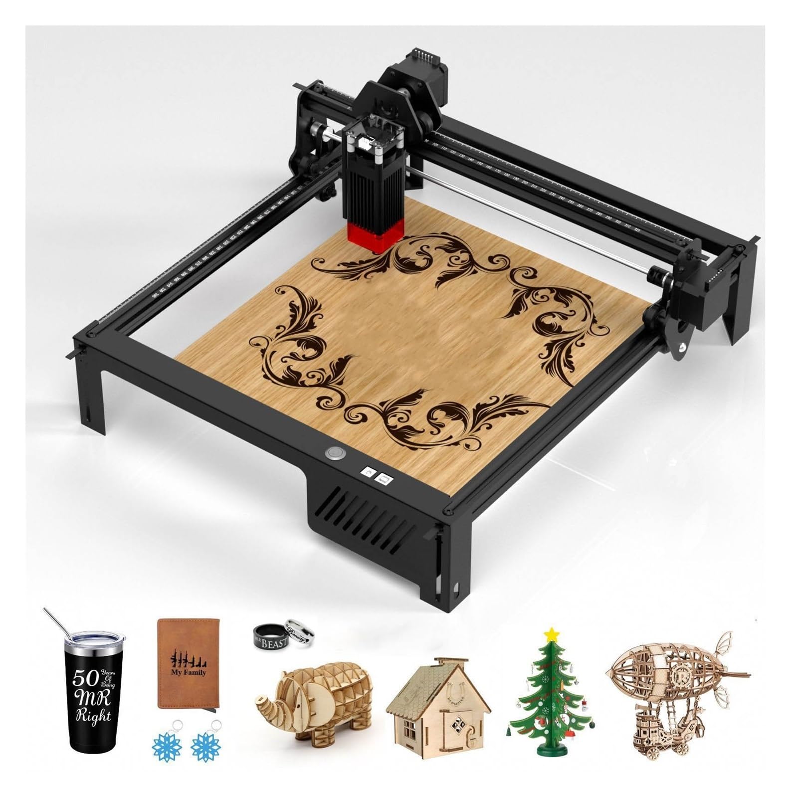 Amazon.co.jp: YR-5W レーザー 彫刻機 ミニ 彫刻機 レーザー彫刻機