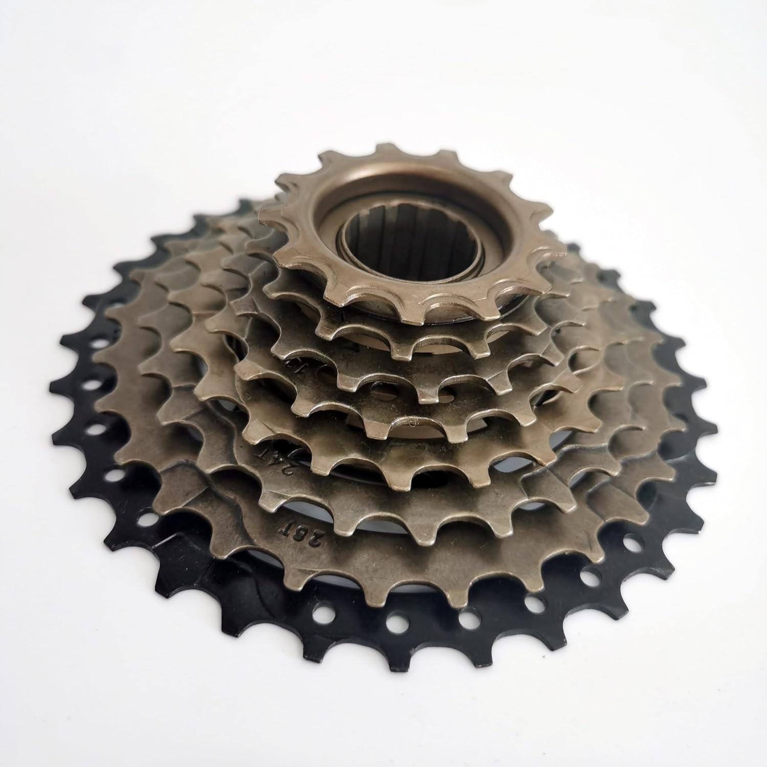 Bike Freewheel 3/6/7/8/9 Multiple Speed Bicycle Freewheel Threaded Type Freehub Cycling Replacement Part (8 Speed Freewheel, 13-32 Teeth)