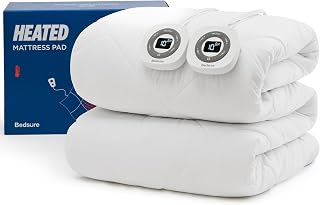 Bedsure King Heated Mattress Pad - Fast Heating Electric Bed Warmer, 10 Levels, Dual Controllers, Memory Preheat, 12Hr Auto-Off, 78x80 Brushed