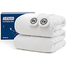 Bedsure Heated Mattress Pad King - Bed Warmer with Memory & Preheat Functions, 12-Hour Auto Off & 10 Heat Settings, Dual Controllers, Fast Heating, Brushed Electric Mattress Pad King, 78"x80"