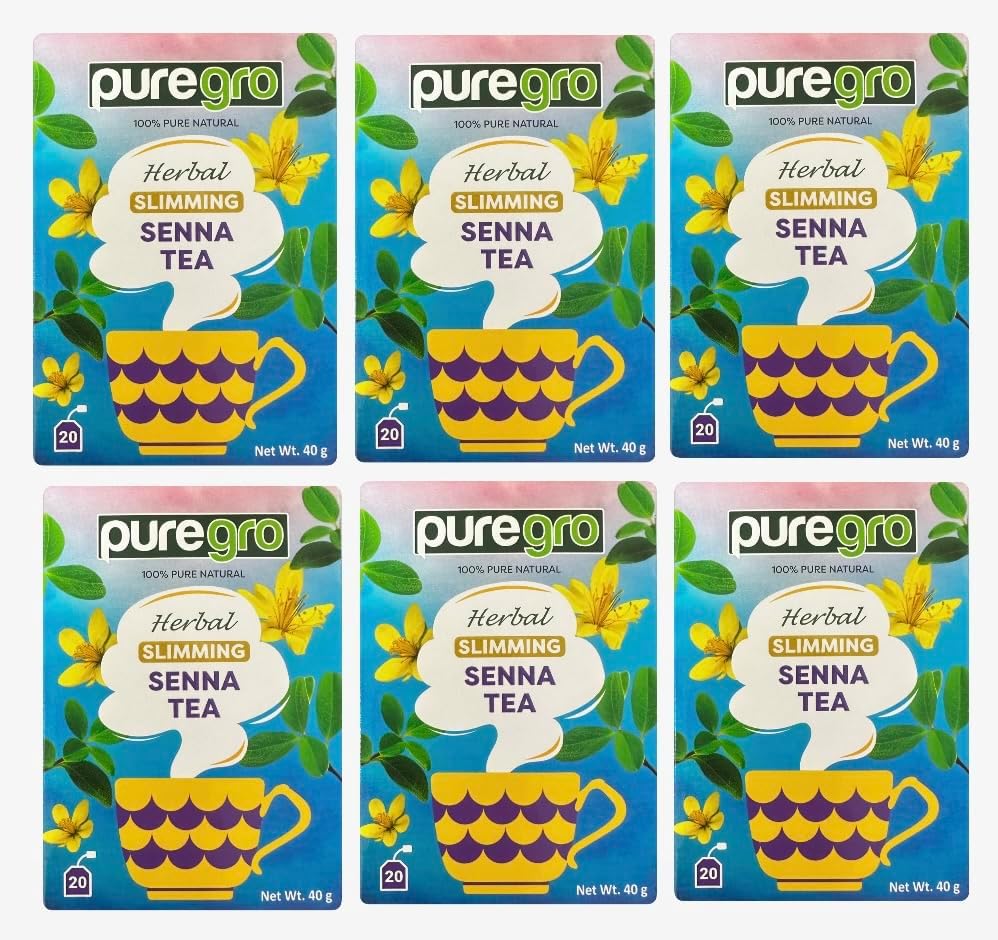 Puregro Tea Puregro Herbal Slimming Senna Tea (20 Tea Bag) 40g(Pack of 6) : Amazon ...