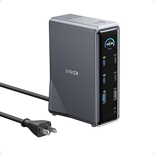 Anker Prime Docking Station, 14-Port with 160W Max. Power, 10Gbps fast data transfer, real-time smart interface, audio and ethernet ports, dual 4K displays for Dell, MacBook and more