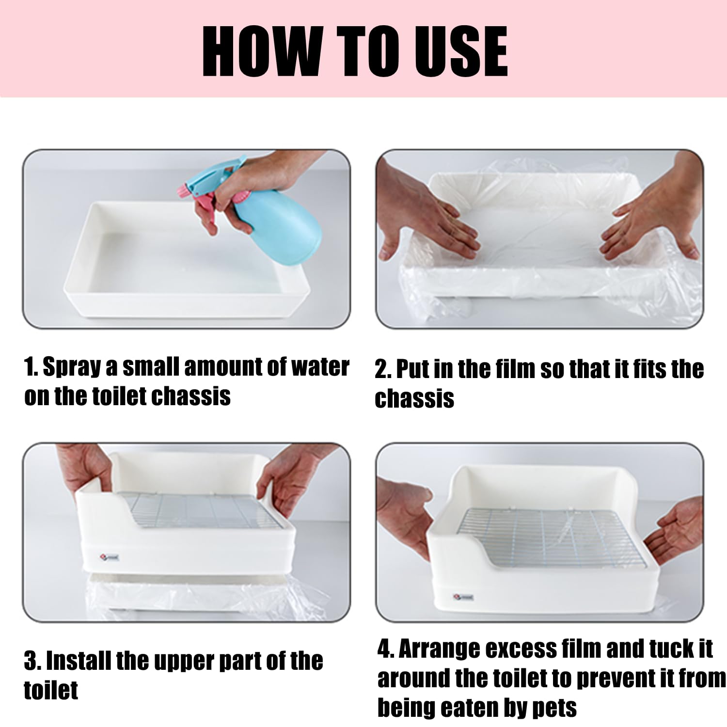 50 Pezzi Fodere per Lettiera Monouso per Piccoli Animali Pellicola di Plastica per Gabbie Conigli Fodere per Gabbie per Coniglio Pellicola per Toilet per Porcellini d'India Cincillà Ricci, 90x60 cm