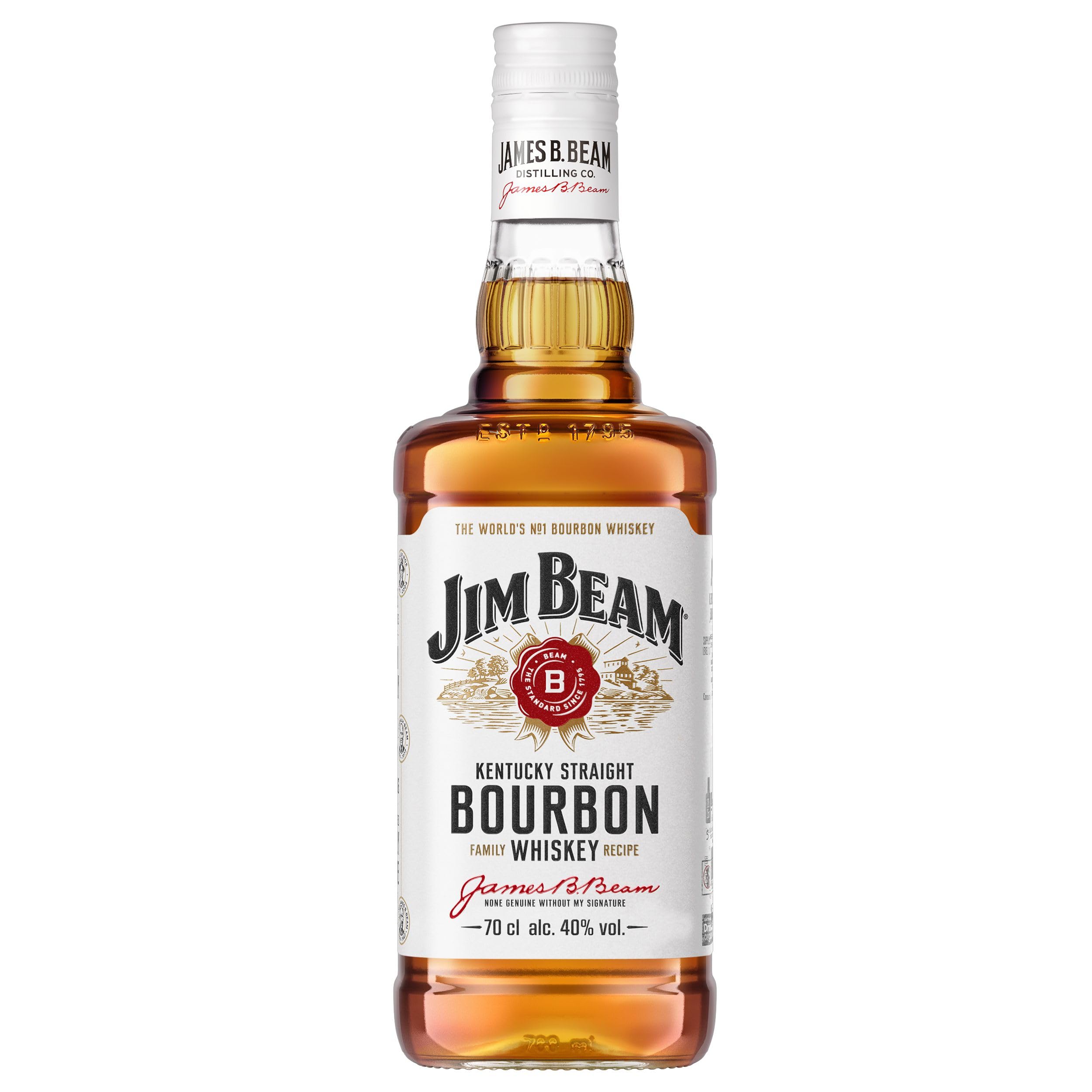Jim Beam Kentucky Straight Bourbon Whiskey, 70cl,packaging may vary