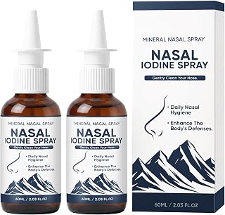 ARSYCHLL Nasal Iodine Spray, with Lodine & Fulvic Acid Blend, Daily Nasal Cleanse & Care, Breathe Easier All Day, Fine Mist Non-Medicated Nasal Spray for Dry Air, Travel & Daily Use, 60 ml (2)