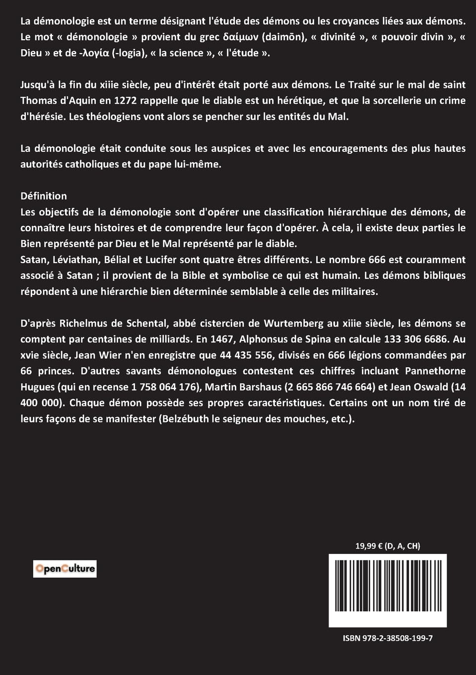 La Démonologie, ou l'histoire des Démons et des Sorciers: Essai historique sur la sorcellerie, les superstitions et les procès de sorcières en Europe