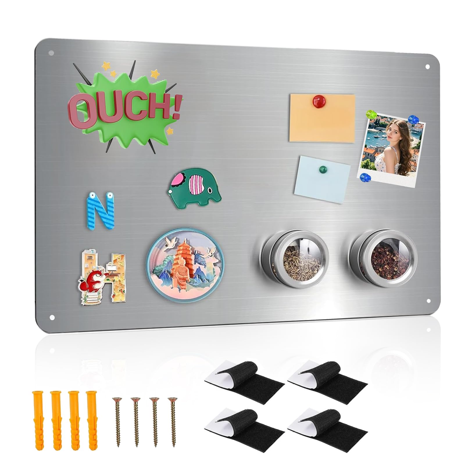 Magnetic Board for Wall 42 x 30 cm, Metal Magnet Wall Board Large A3 Magnets Boards for Fridge Magnets for Kitchen Home Office Kids Bedroom