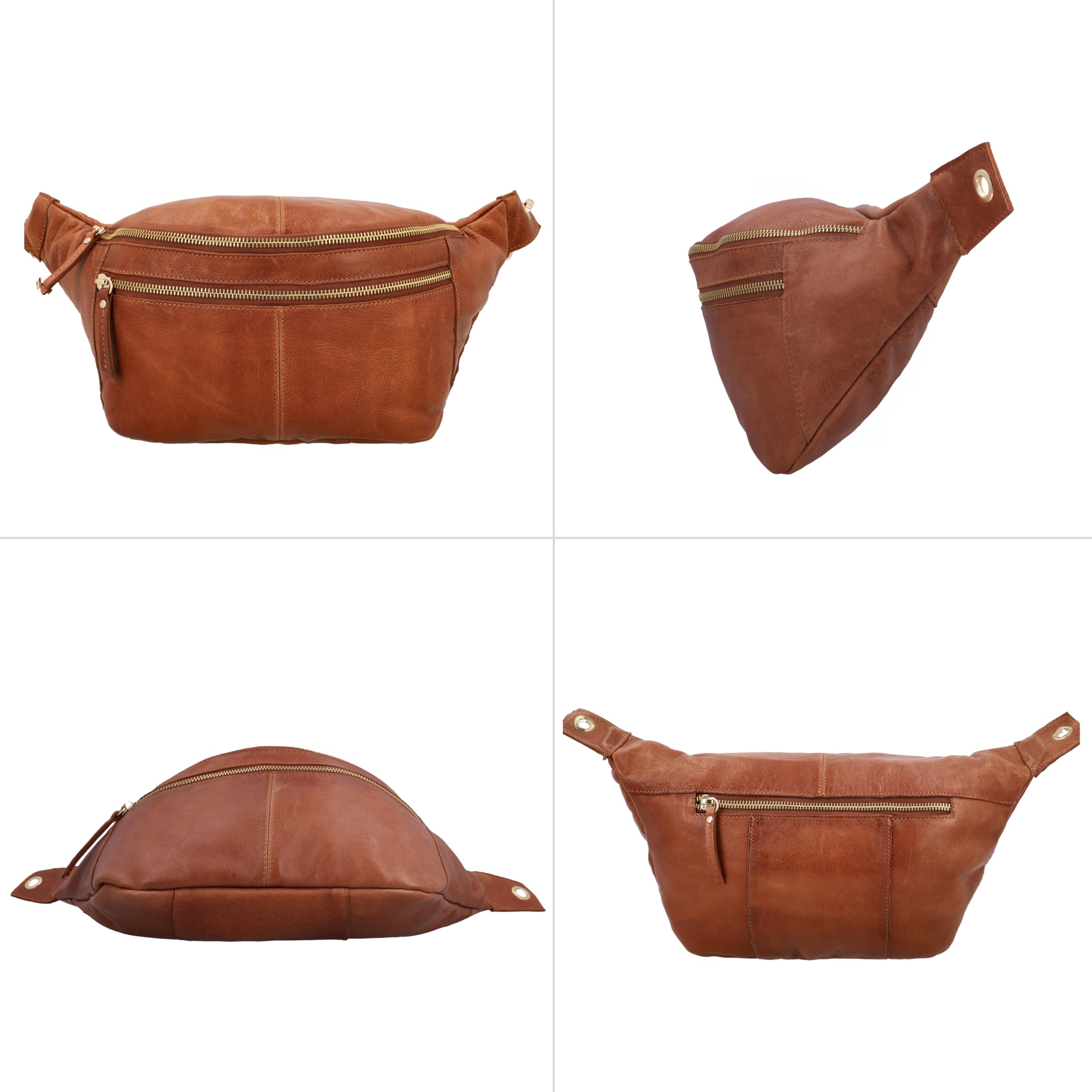 Gusti Marsupio in pelle – Freya, da donna e da uomo, marsupio, in pelle, Marrone 1, Einheitsgröße, Stile retr