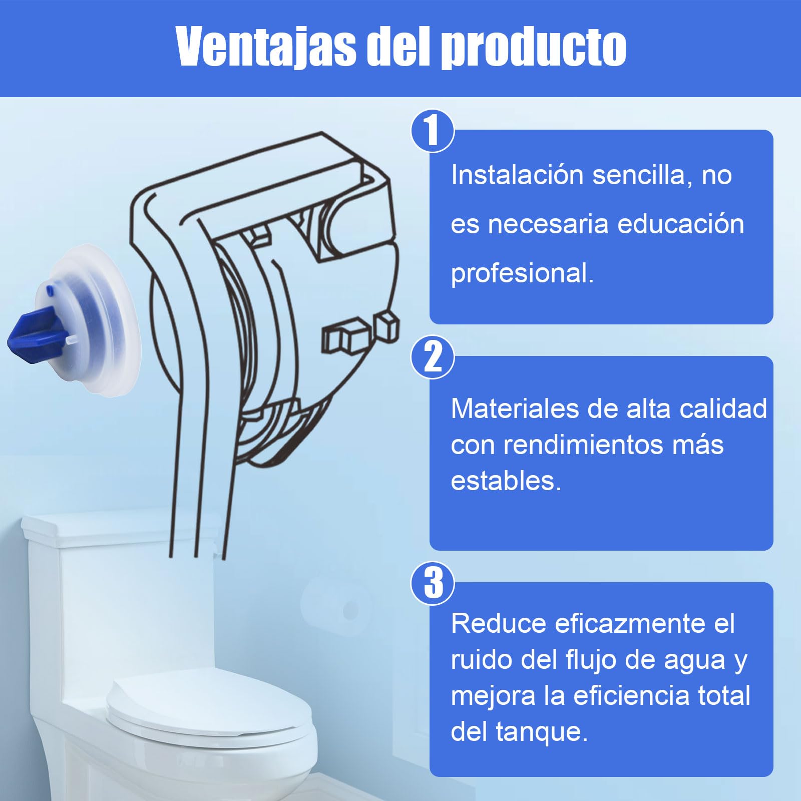 Junta de Membrana Para Válvula de Llenado, Compatible Con Geberit, Adecuada Para Las Membranas de Sellado de Válvulas de Llenado Impuls 380&360,Paquete de 3