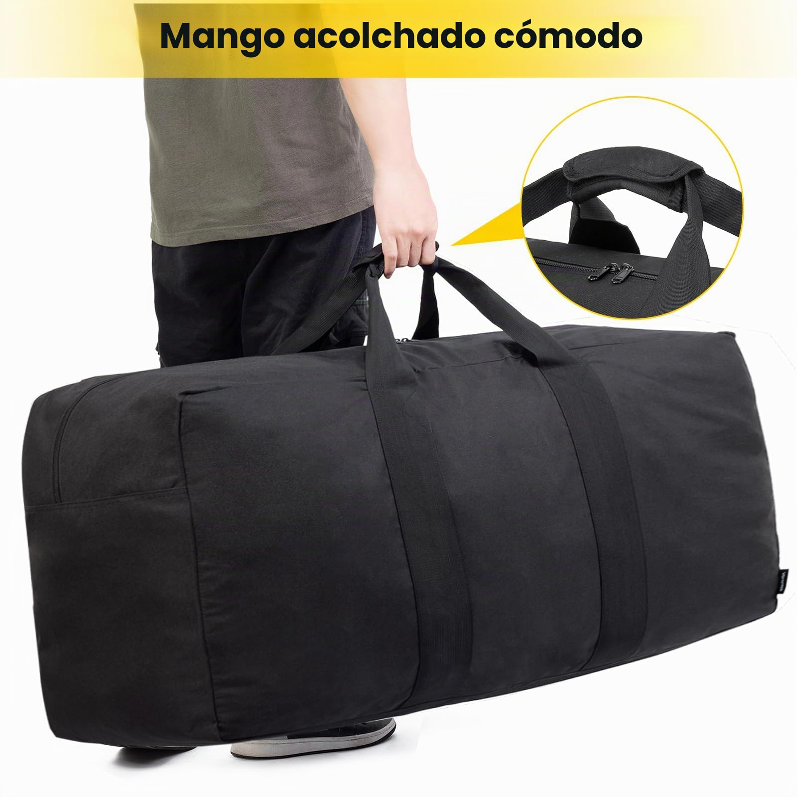 Vorspack 100L/150L/200L/250L - Bolsa de viaje plegable ligera para hombre y mujer, Negro , 250L, Resistente al aire libre | Bolsa de viaje extragrande, impermeable, bolsa de almacenamiento para viajes, fin de semana, camping y noche