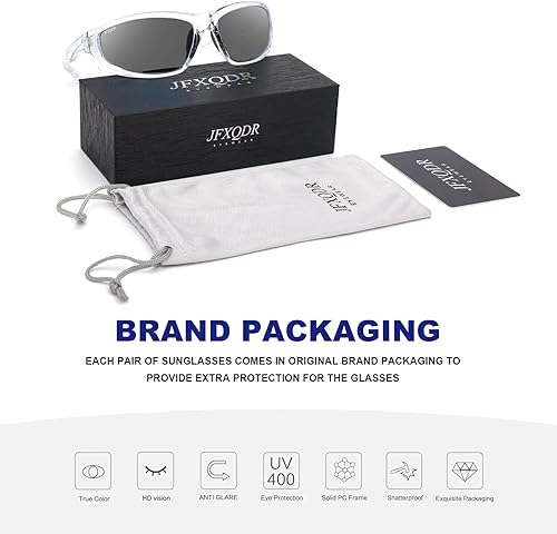 Vista 12 de Polarized Sunglasses for Men and Women, Sports Wrap Around Running Fishing Sun Glasses UV400 Protection RFS8202