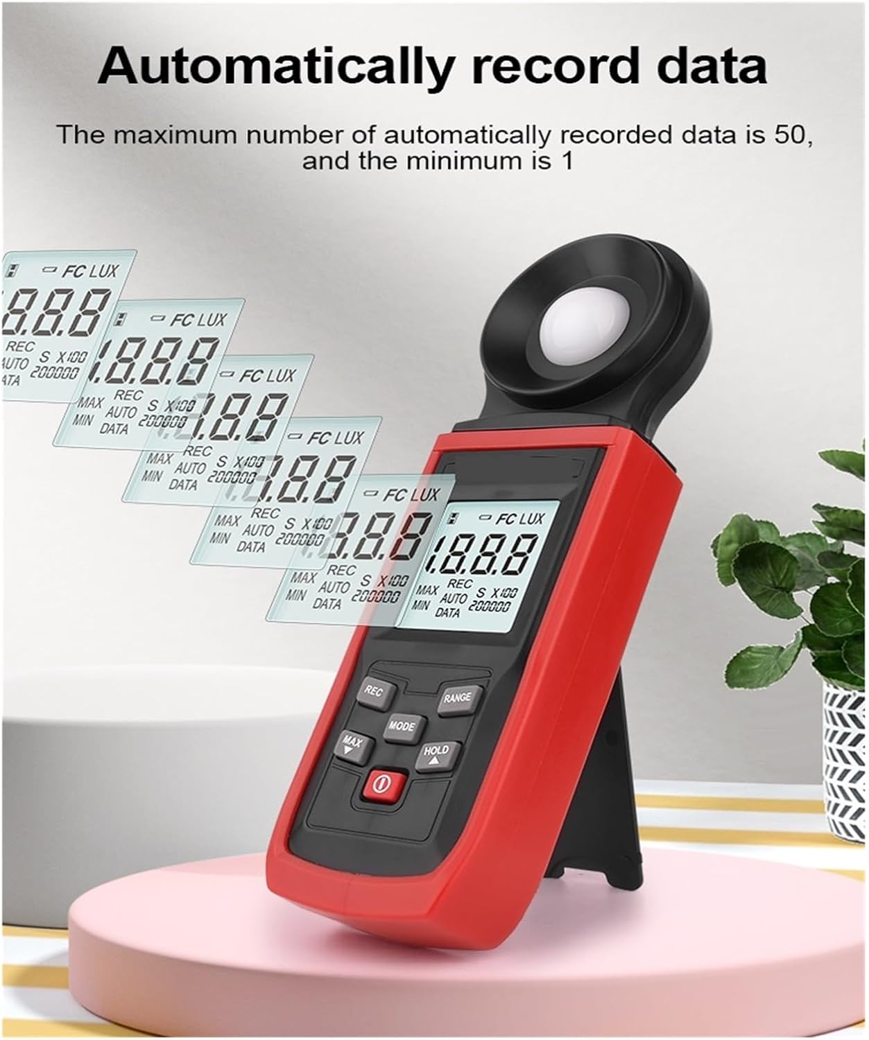 Photographic Light Meters Digital Lux Meter Handheld Luxmeter Professional Luxometer Light Meter High Accuracy Photometer Illuminometer for Plants Aquarium Light Tester
