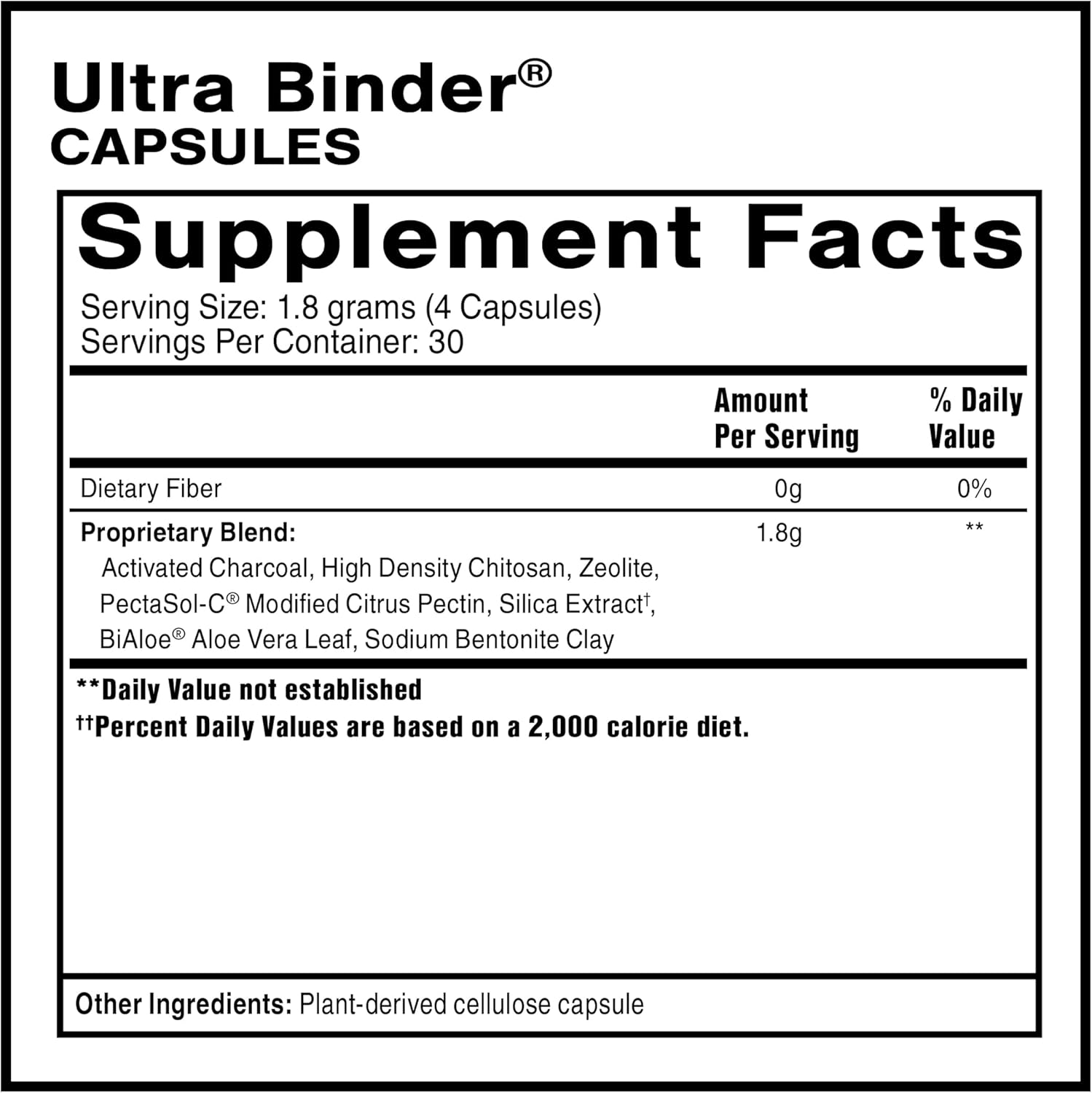 Quicksilver Scientific Ultra Binder - Multi Toxin Binder with Bentonite Clay Powder, Zeolite Detox & Charcoal - Supplement for Gut Support & The Body's Toxin Removal Process (120 Capsules) - Image 2
