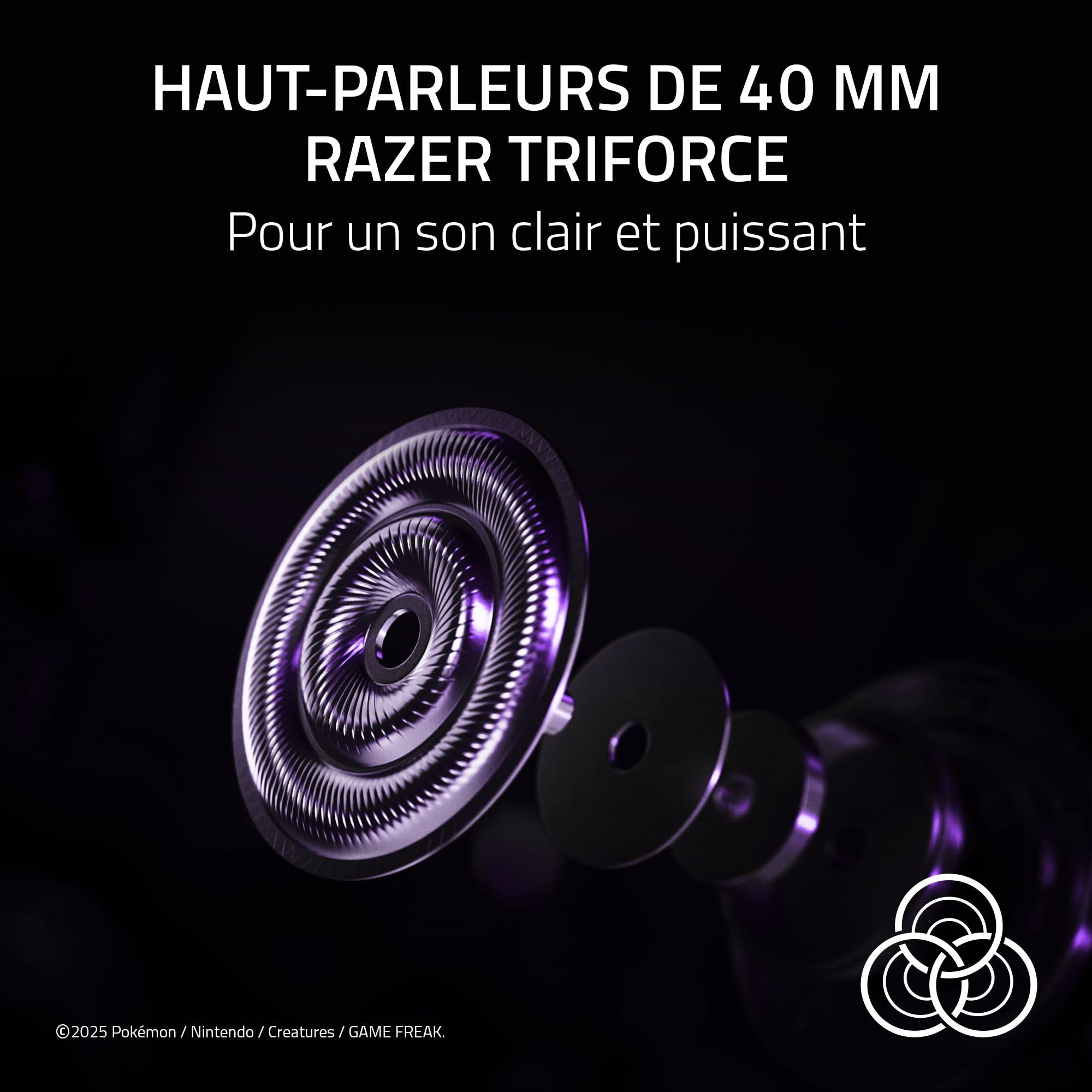 Razer Kraken Kitty V2 - Édition Gengar Pokémon - Casque USB - Pointes Gengar - Éclairage réactif au Stream - Microphone cardioïde HyperClear - Haut-parleurs Triforce 40mm - Son Surround | Violet