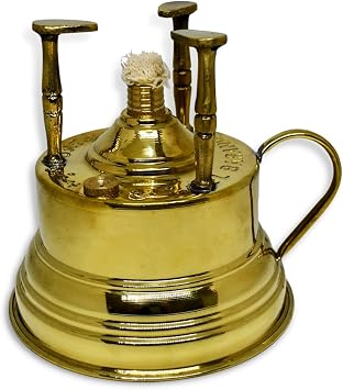 Al Bramony Brass Copper Turkish Greek Coffee Alcohol Burner Maker Table Top Tabletop with Brass Handle Arabian Arabic Solid Large Size Hand Hammered Handmade Egypt Egyptian Decanter