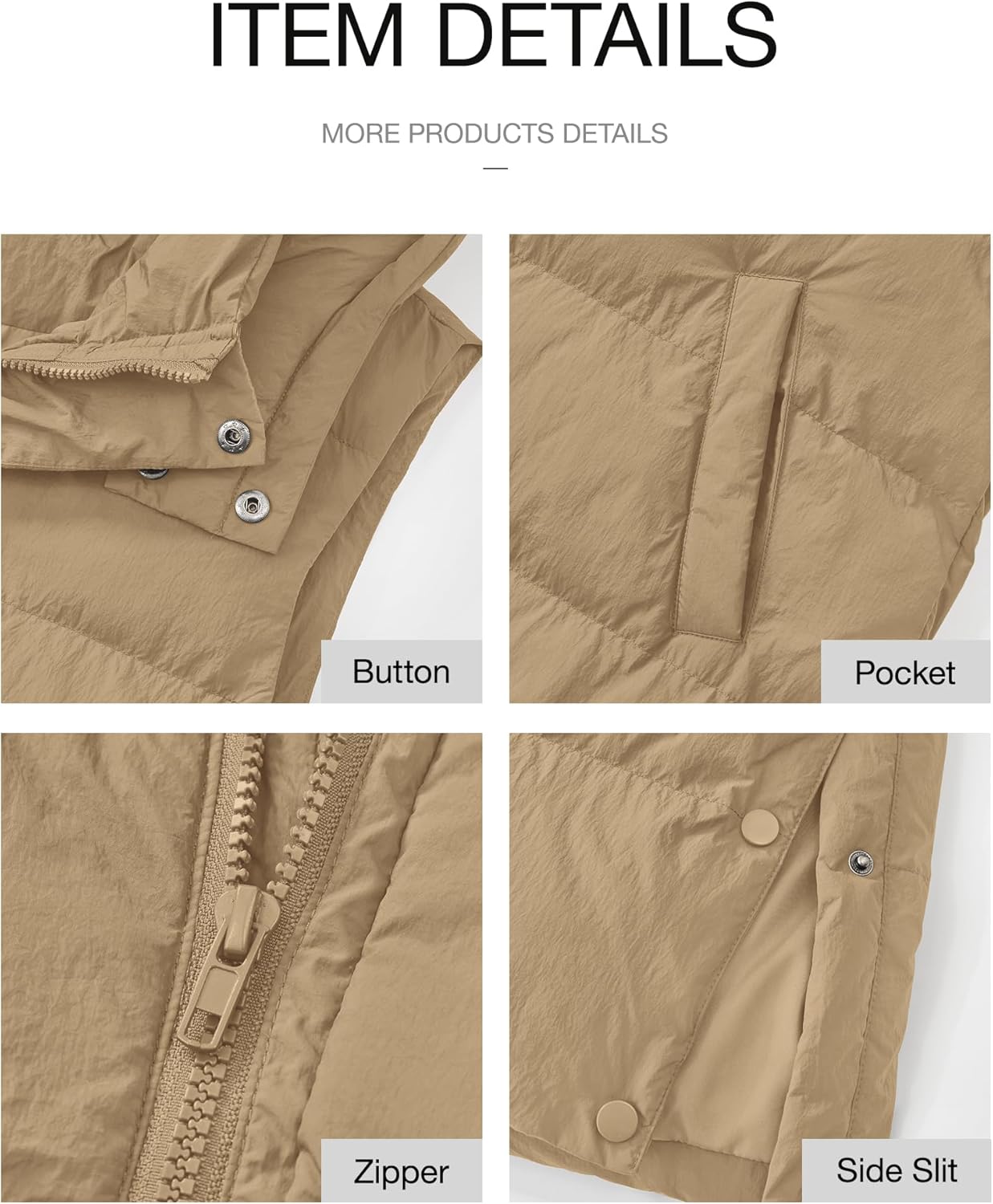 BTFBM Long Puffer Vest Women Quilted Hooded Button Down Zip Up Sleeveless Vests Outerwear Padded Jacket Fall Winter Coat - Image 6