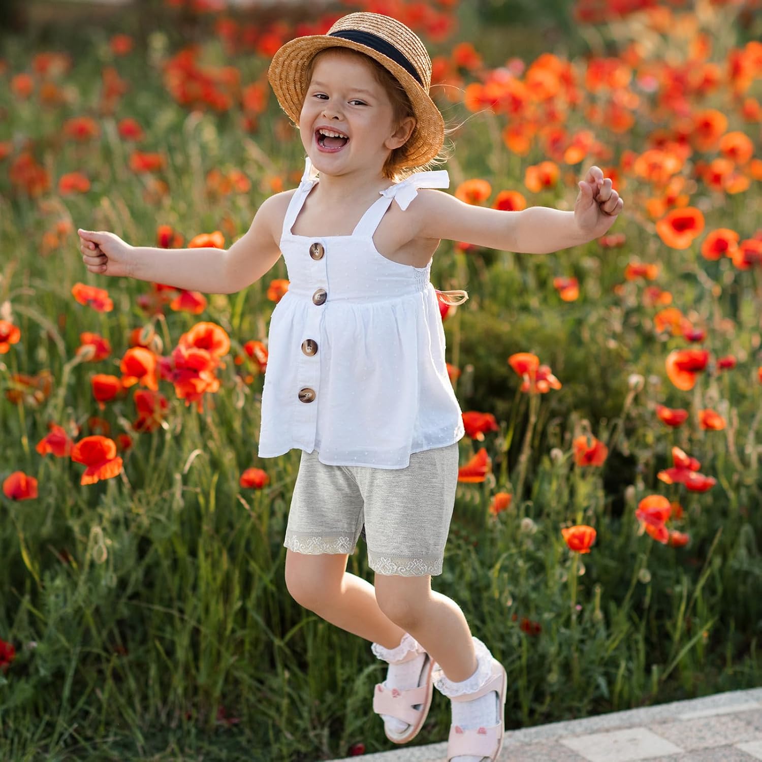 Boyiee 8 Pack Girls Shorts Toddler Bike Dance Gymnastics Yoga Safety Active Under Dress Shorts - Image 3