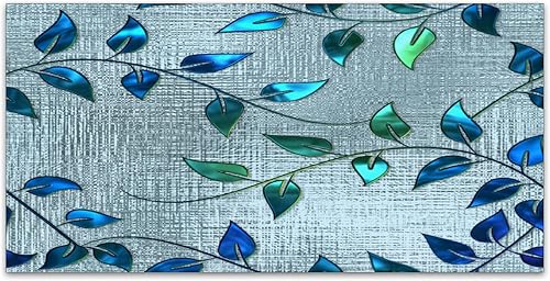 Miniatura 2 de Inserto de cubierta de luz de techo de 4 x 2 pies (hojas retro plateadas de color verde vitral) Cubierta de luz fluorescente que reduce el parpadeo