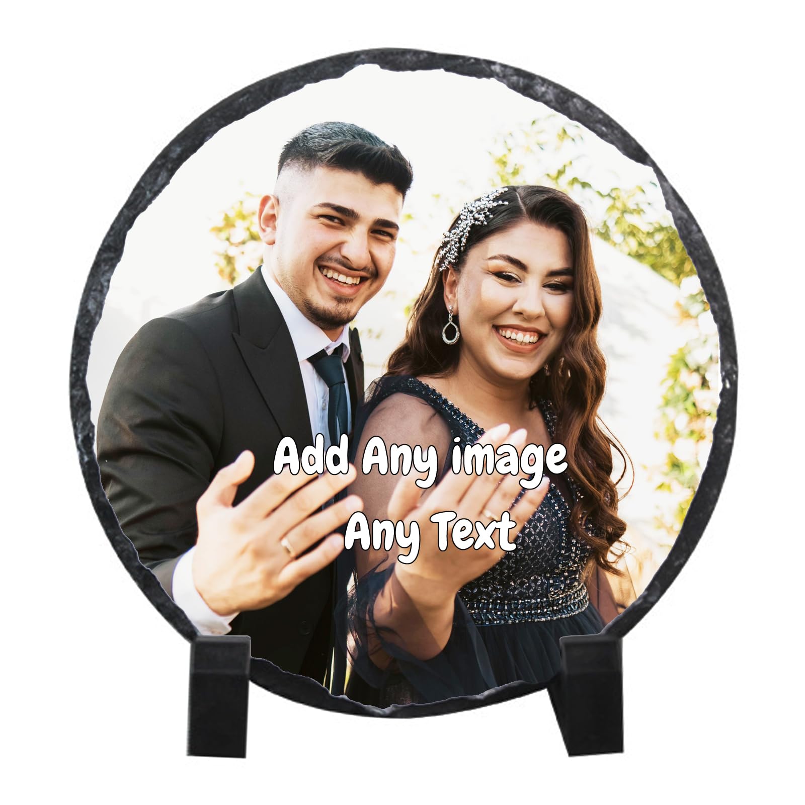 JPHCHSC Slate Photo Personalised With Stand,Picture Slate,Slate Heart,Sublimation Slate,Personalised Slate For Birthday,Family,Christmas,Valentines,Anniversary,Graduation