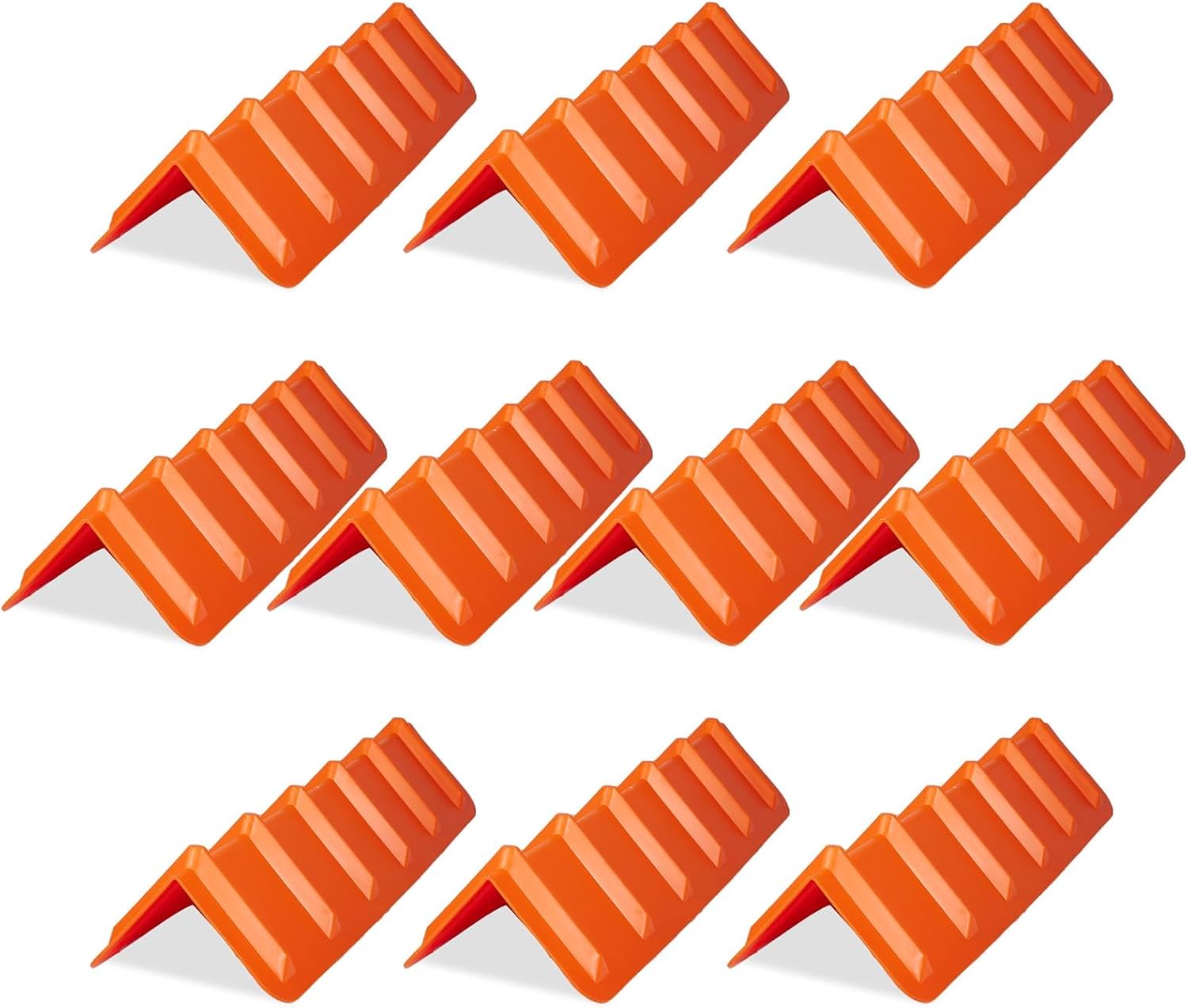 Flatbed Edge Protectors 8" x 8" x 36", V Shaped Winch Ratchet Straps Plastic Corner Protector for Flatbed Cargo Load (Orange, 10 - Pack)