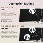 ROYY Extendeur d'écran portable, 14" Moniteur portable portable FHD 1080P IPS, 180° Rotation double écran, une prise de câble & Jouer, Extra Compatible avec Windows/Mac/Android/Switch/PS Convient aux ordinateurs portables 13"-17"