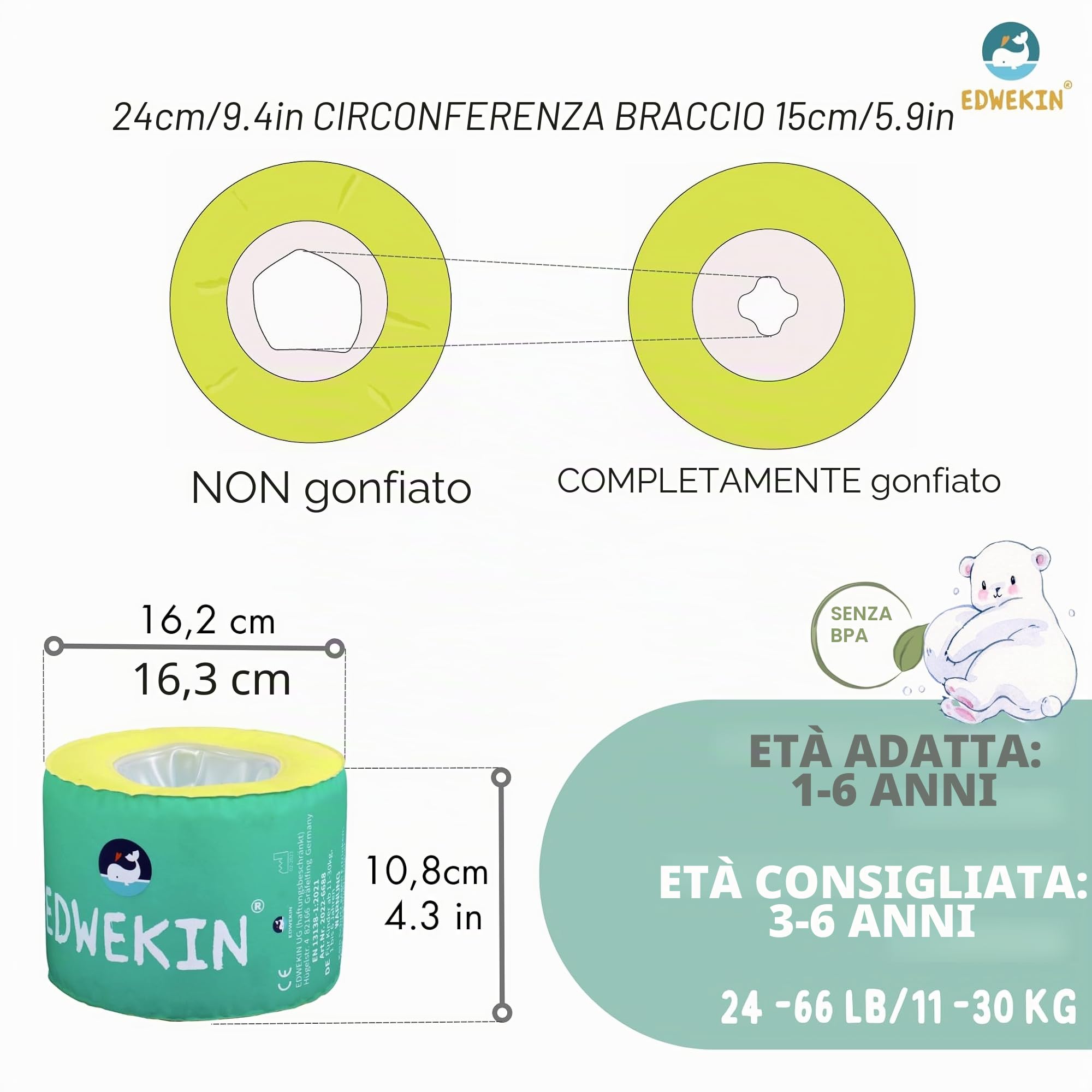 EDWEKIN® Braccioli da nuoto