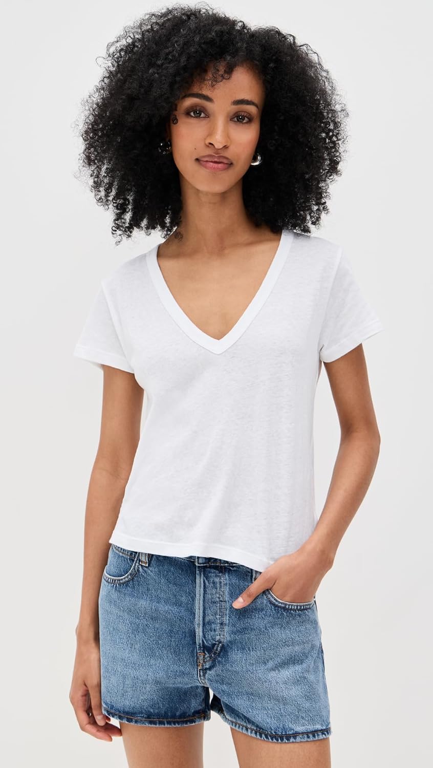 Leset Women's Laura V Neck Tee - Image 2