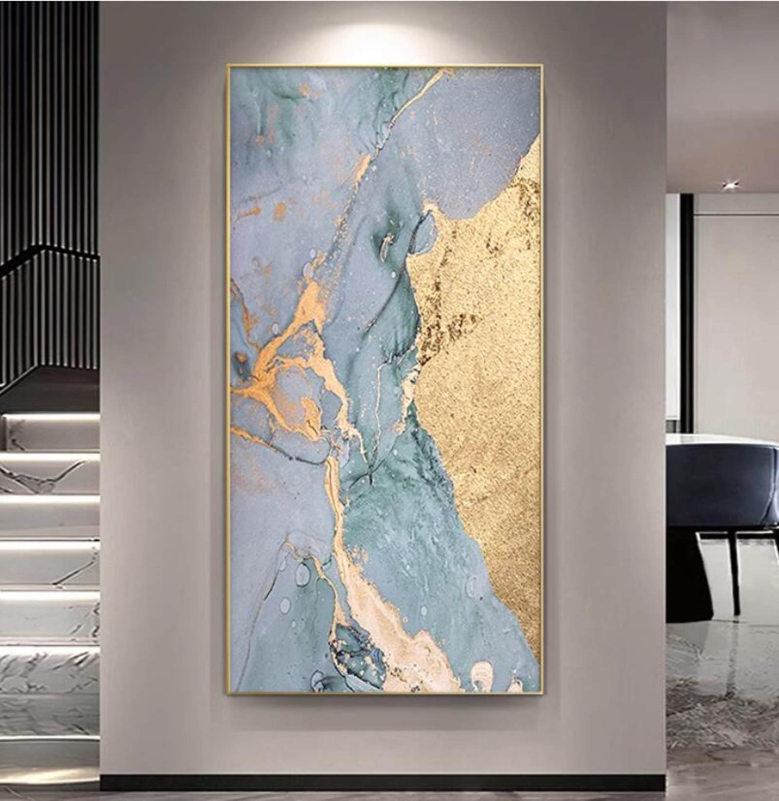Peinture abstraite moderne sur toile pour sublimer le mur du salon