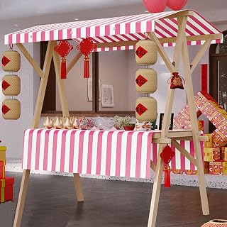 Multifunctional Street Food Cart - Foldable Ice Cream Push Cart for Farmers & Flea Markets, Ideal for Flowers, Snacks & Cr...