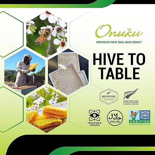 Miniatura 4 de Onuku Premium New Zealand UMF 20+MGO 830+ (250G) Auténtica miel de manuka  100% puro propiedades ricas en minerales sin OMG sin pasteurizar miel