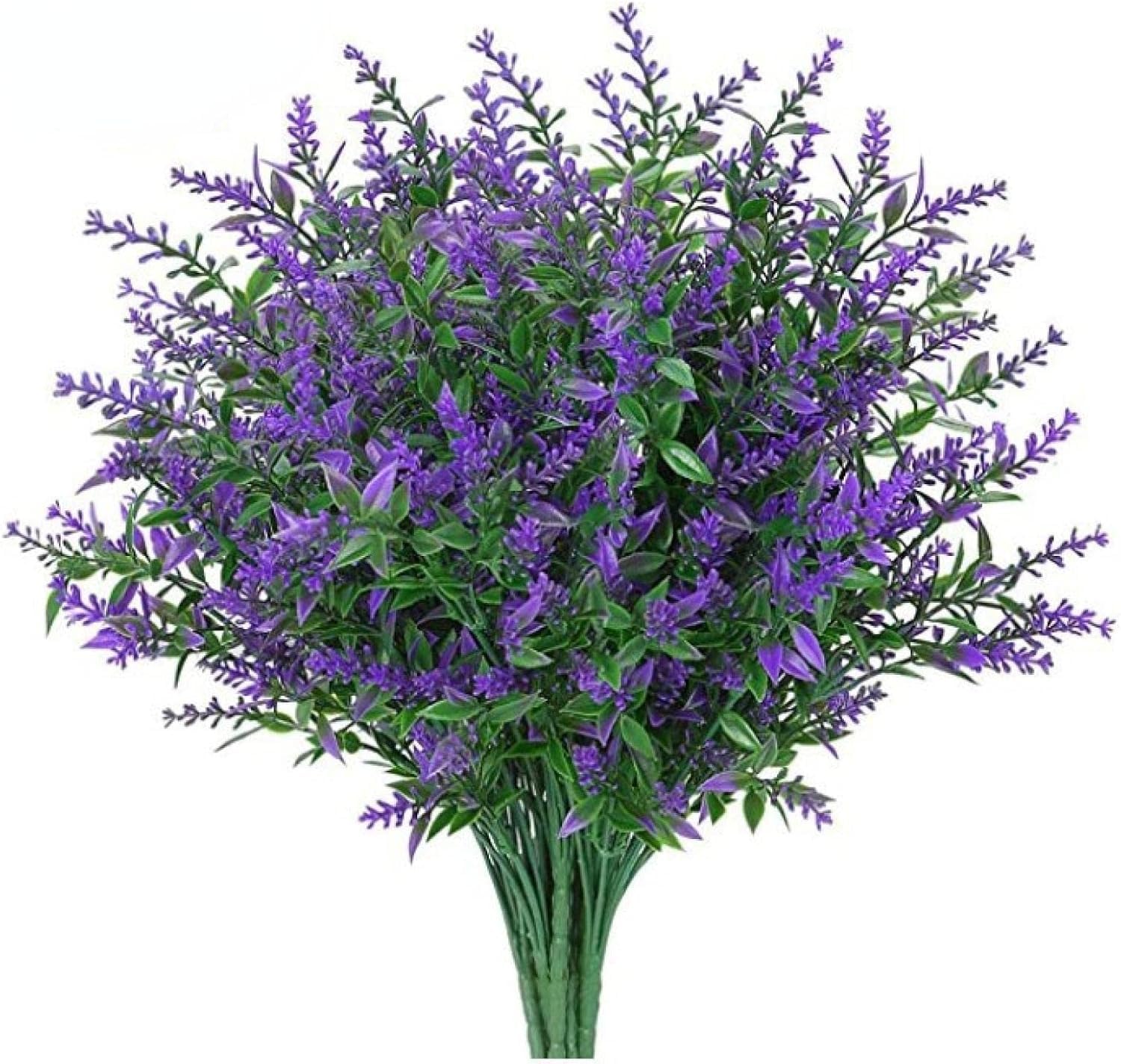 YATUOPNG Artificial Plant In Pot-Artificial Green Plants Flowers Plastic Lavender Fake Home Wedding(Purple)