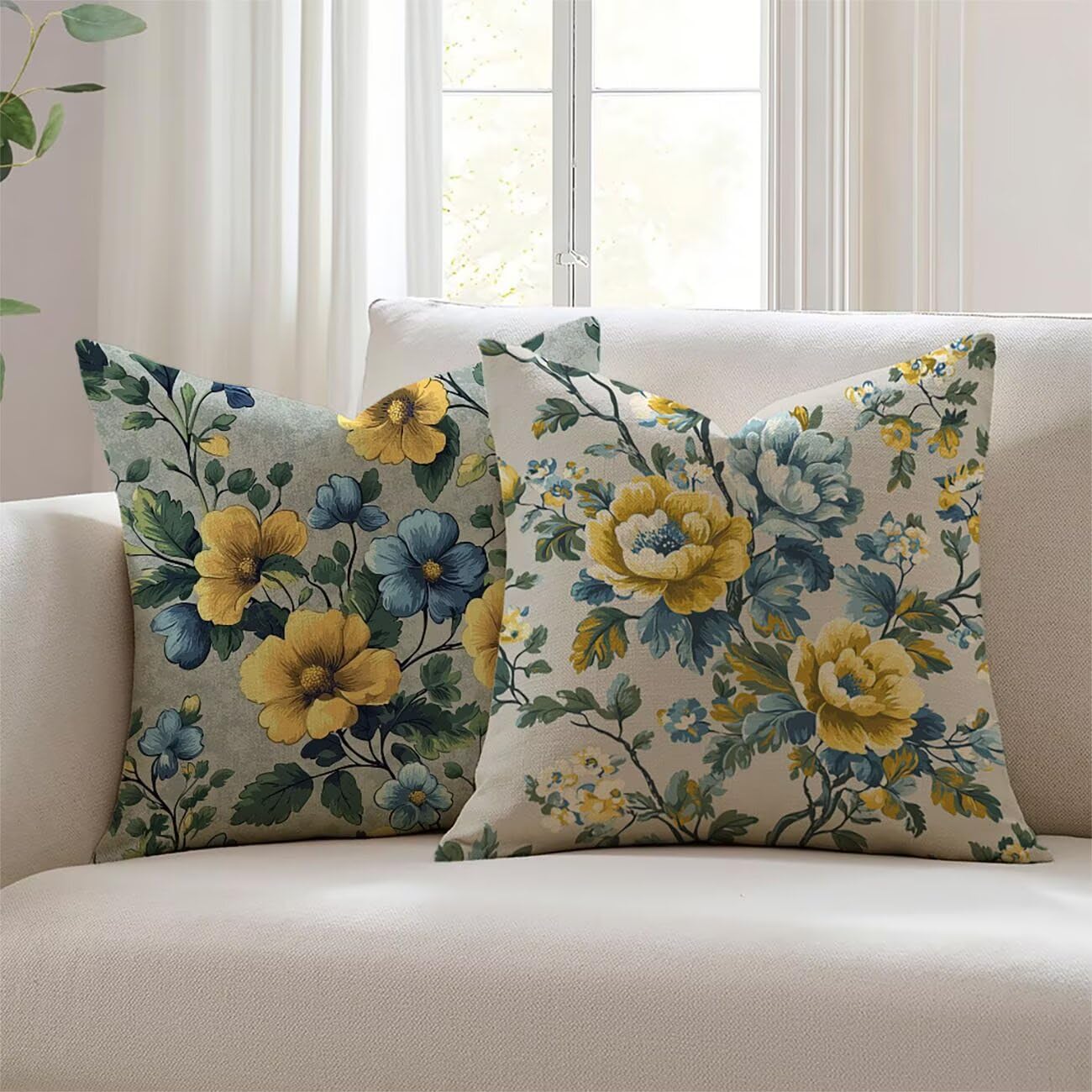 Fleur housses de coussin étanche 26x26inch pour canapé et terrasse
