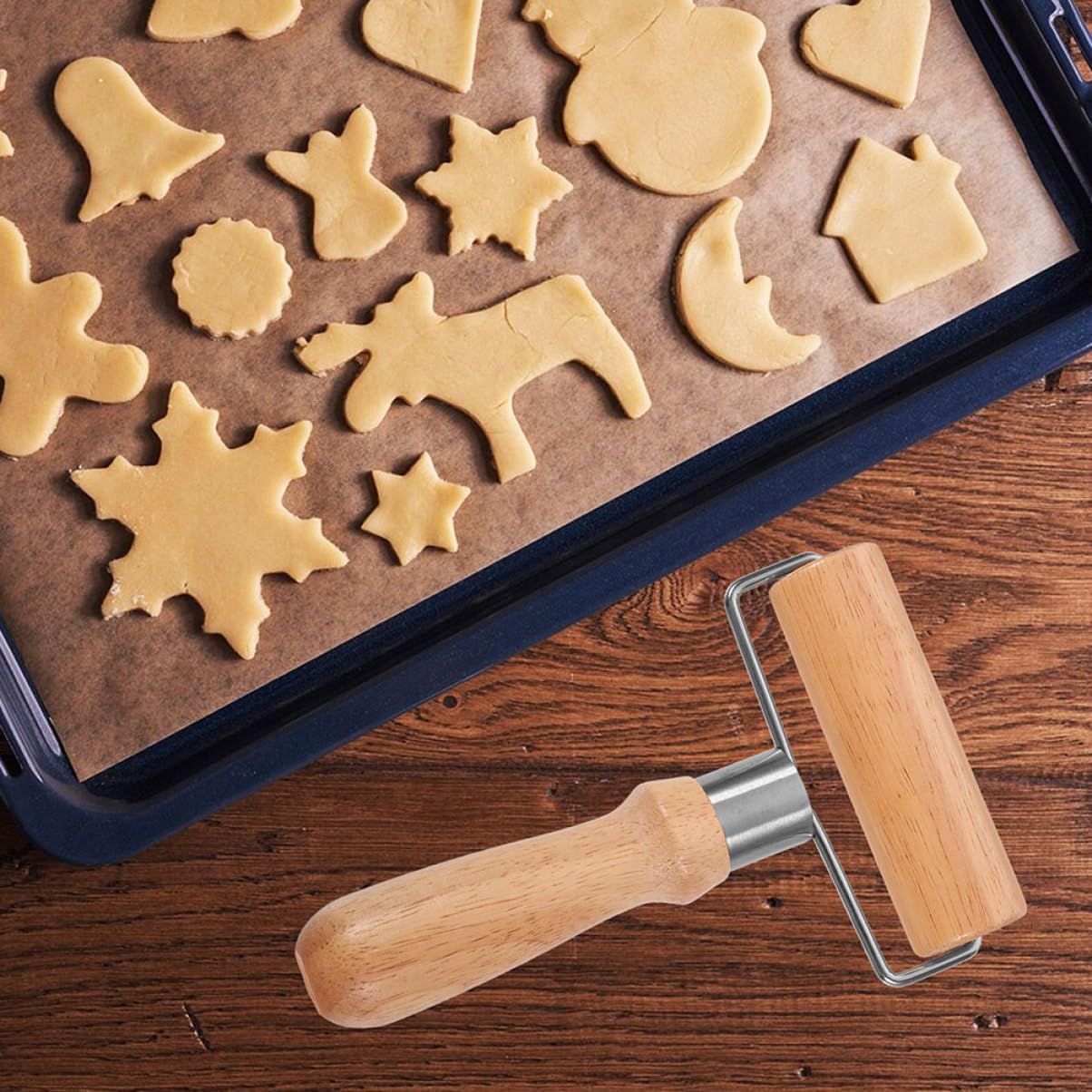 TOPBATHY 5piezas Rodillo De Madera Para Repostería y Pizza Herramienta De Cocina Para Amasar Masa De Postres Rodillo De Cocina De Gran Para Hornear y Cocinar Casa