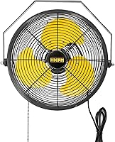 Vista 11 de HiCFM Ventilador industrial de pared 9100 CFM de 24 pulgadas con motor de recinto TEAO, rodamiento de bolas lubricado permanente, cable de 9 pies