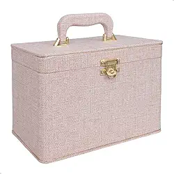 Maleta para 600 Fotos - 6 Álbuns fotográficos 10x15 JUTA BEGE Adulto Baú Box Luxo