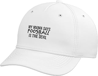 My Mama Says Foosball is The Devil Funny Football Season Adjustable Baseball Hat