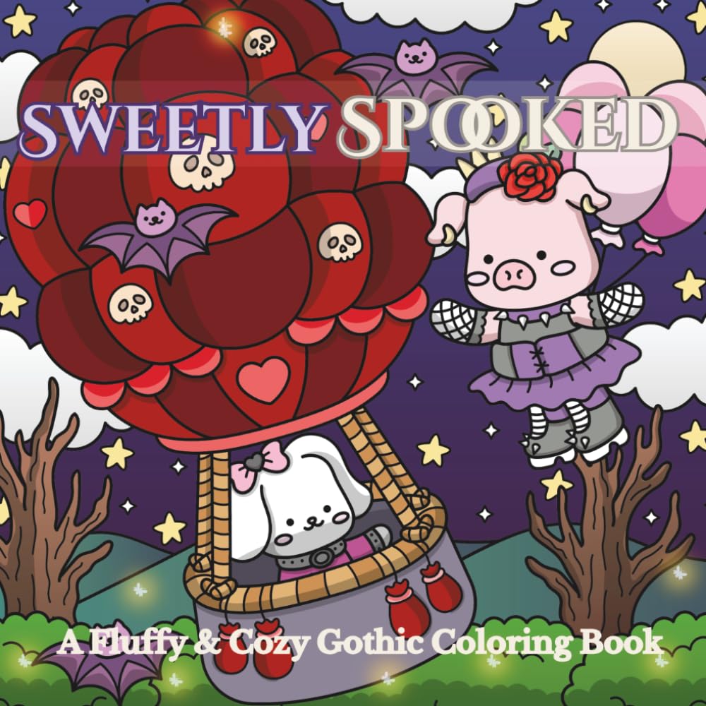 Sweetly Spooked: A Fluffy & Cozy Gothic Coloring Book