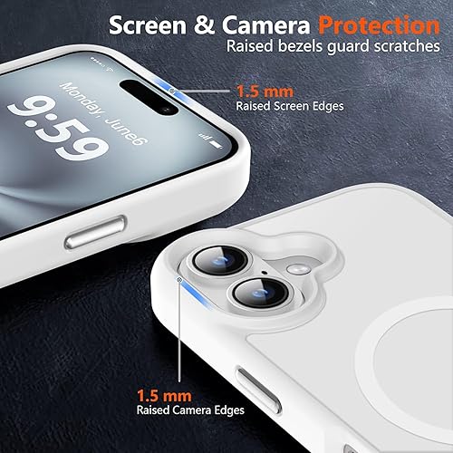 Vista 815 de MOCCA - Funda magnética resistente para iPhone 11 de 6.1 pulgadas, compatible con MagSafe, protector de pantalla de vidrio + protector de lente