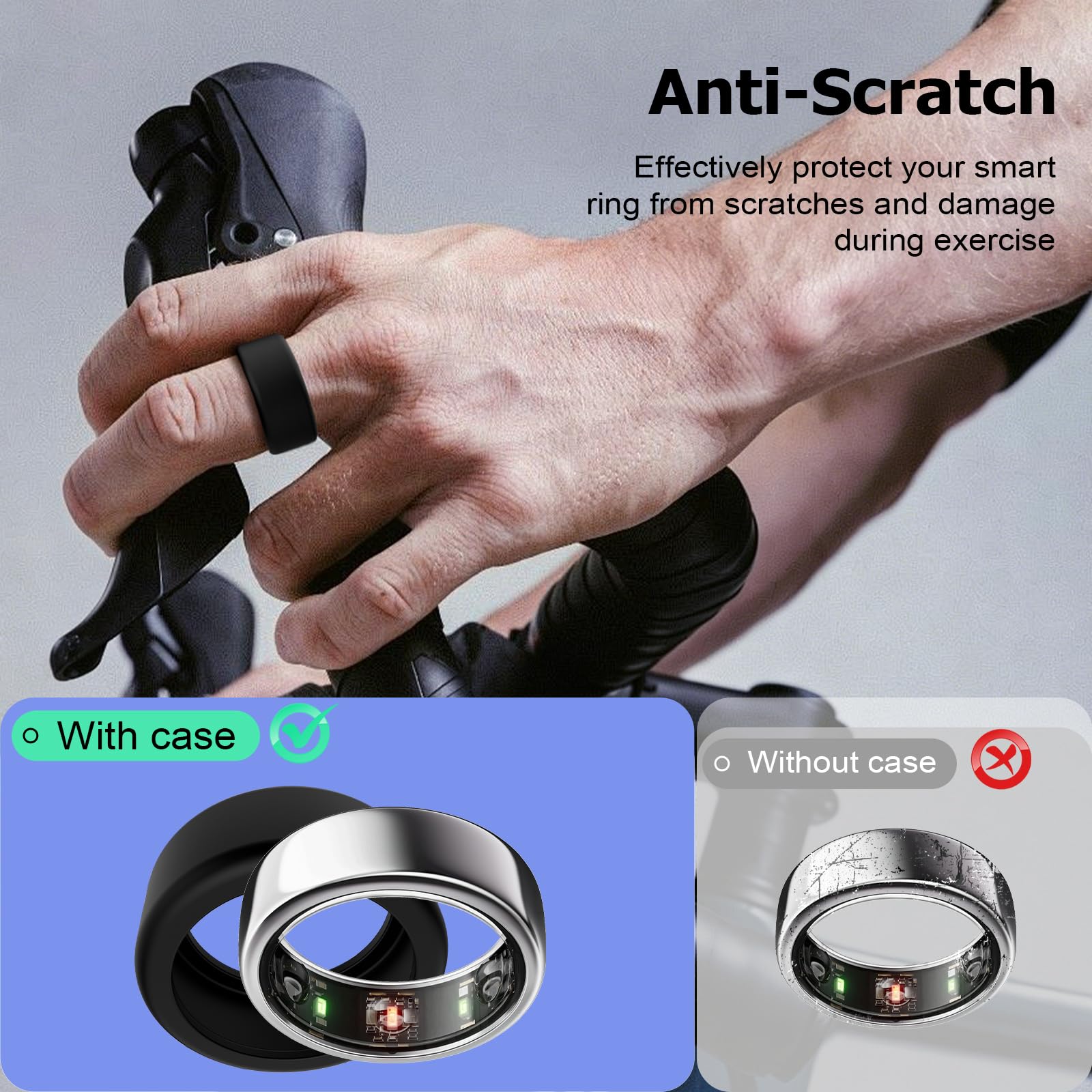 TiMOVO 10Pack Ring Cover Compatible with Ring Gen 4/Gen 3, Anti-scratch elastic silicone case for women men, Size S Colorfu